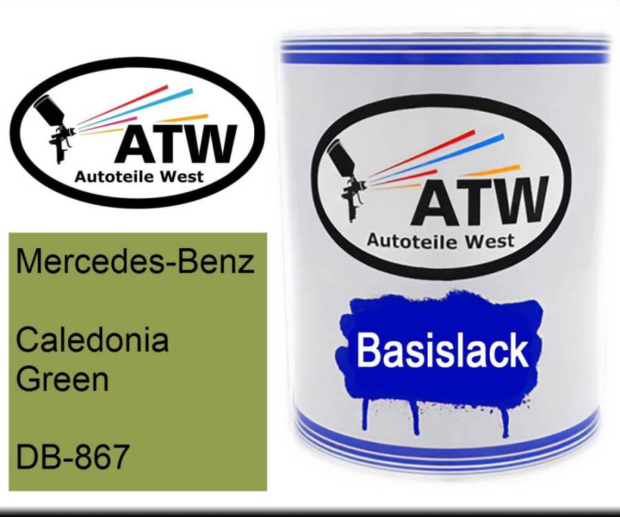 Mercedes-Benz, Caledonia Green, DB-867: 1L Lackdose, von ATW Autoteile West.